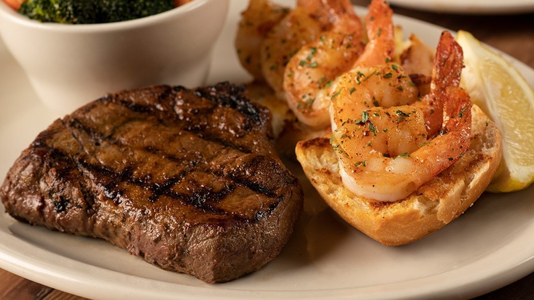 Texas Roadhouse steak and shrimp