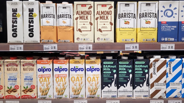 barista oat milk in store fridge