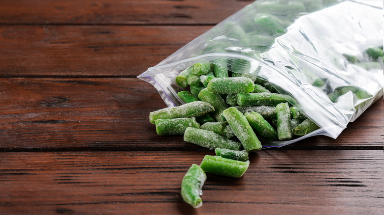 bag of frozen green beans