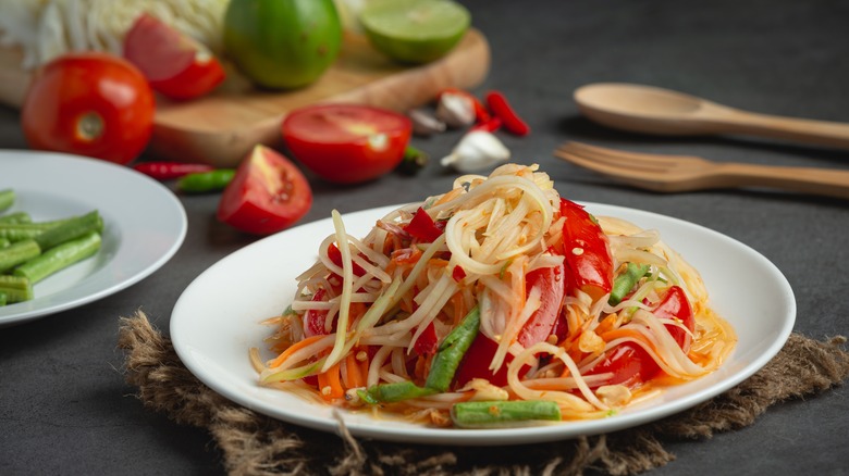 salad served in Laos