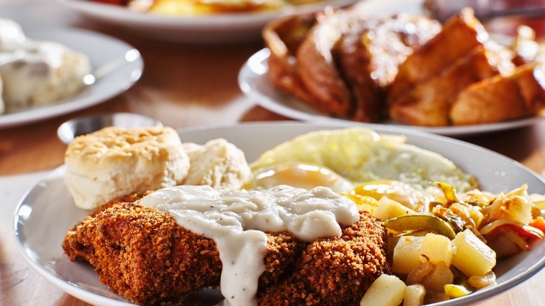 Chicken fried steak breakfast