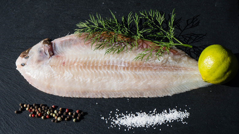 fillet of Dover sole with seasonings