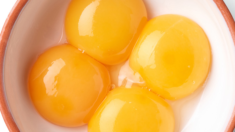 egg yolks separated