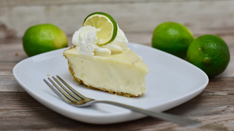 slice of key lime pie