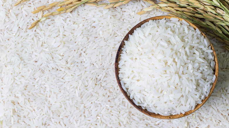 white rice with bowl