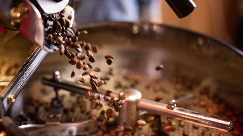 A coffee roasting machine.