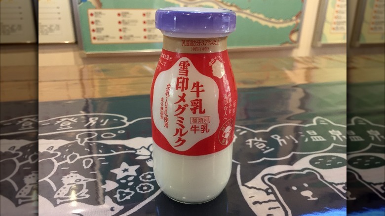 Meiji milk at an onsen