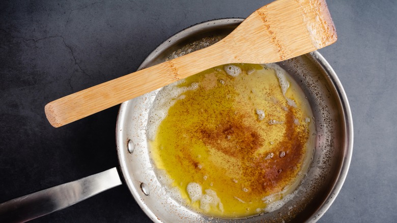 brown butter in skillet