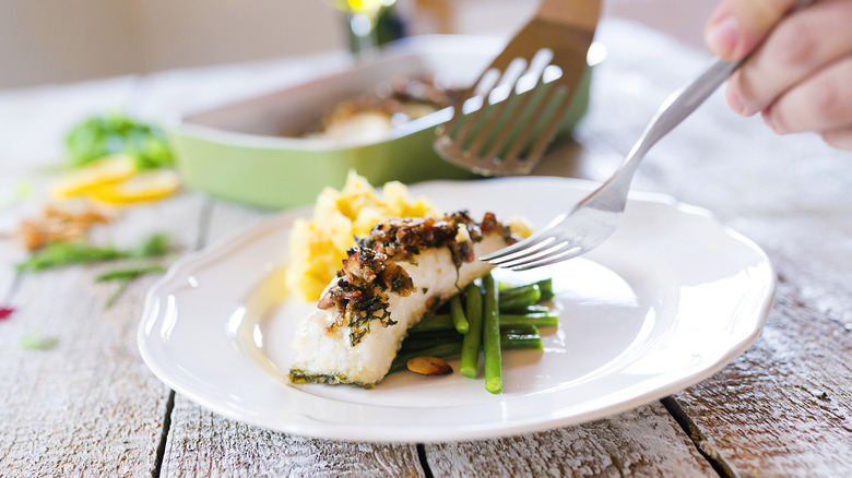 plating a fish filet