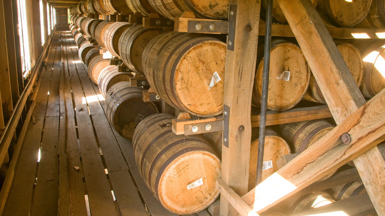 Jack Daniel's rickhouse barrels