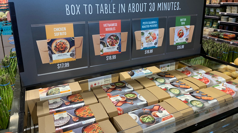 Meal kits at grocery store