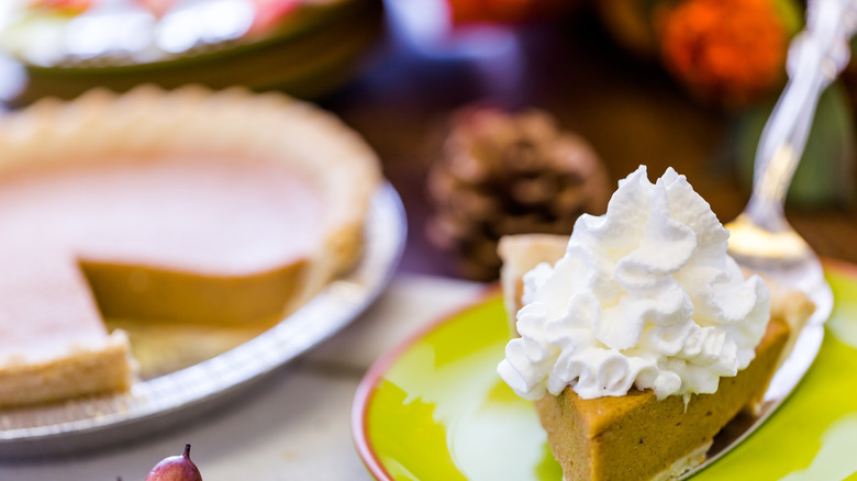 whipped cream on pie