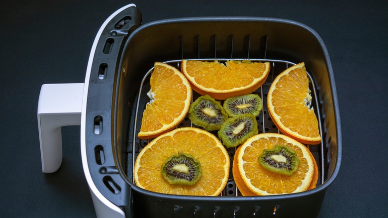 Fruit dehydrating in air fryer