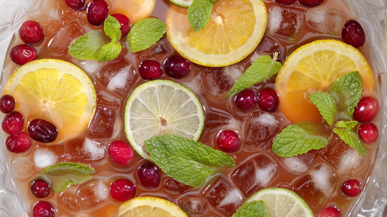 punch with citrus and pomegranates