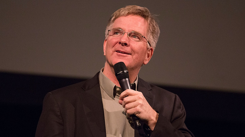 Rick Steves speaking at event