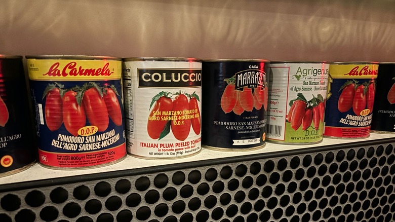 Large cans of Italian tomatoes