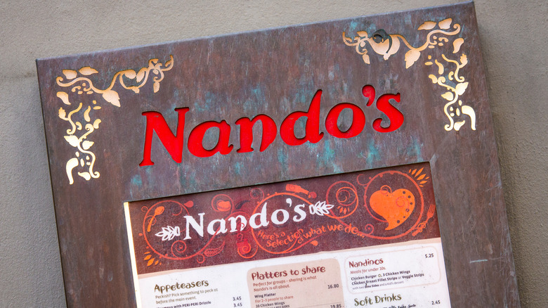 Nando's menu