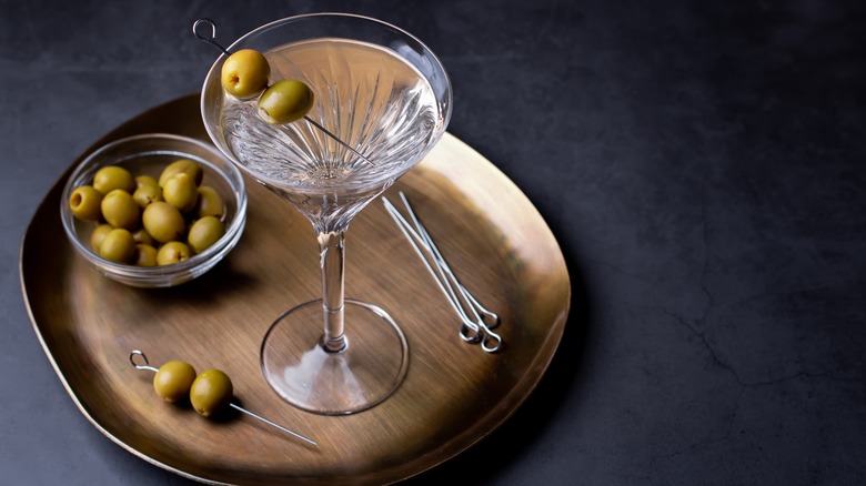 Martini with olives 