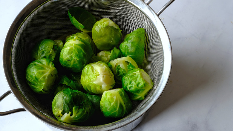 Steamed Brussels sprouts