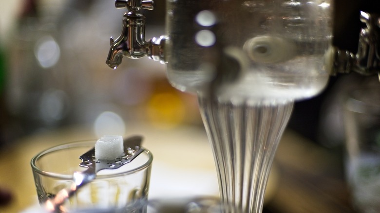 absinthe fountain dripping over sugar