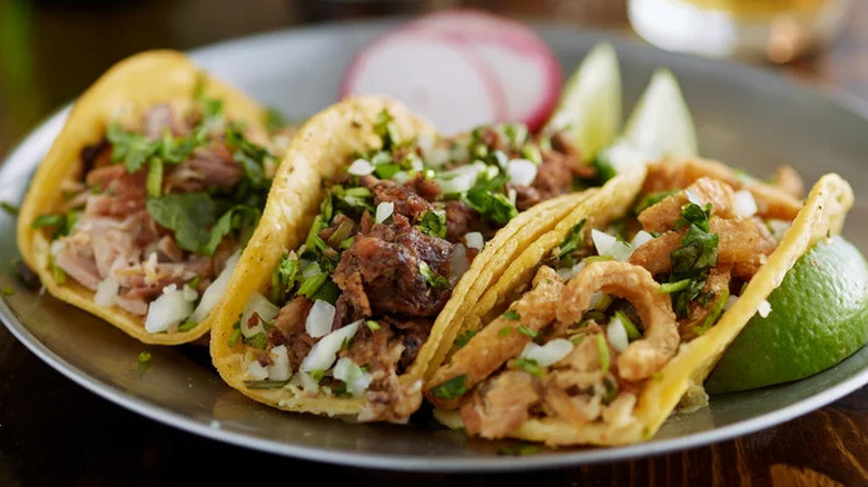 closeup of tacos