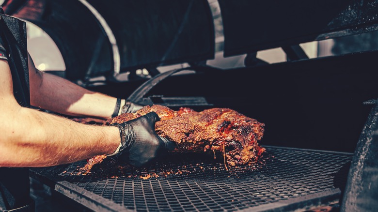 Wood smoker in Texas 