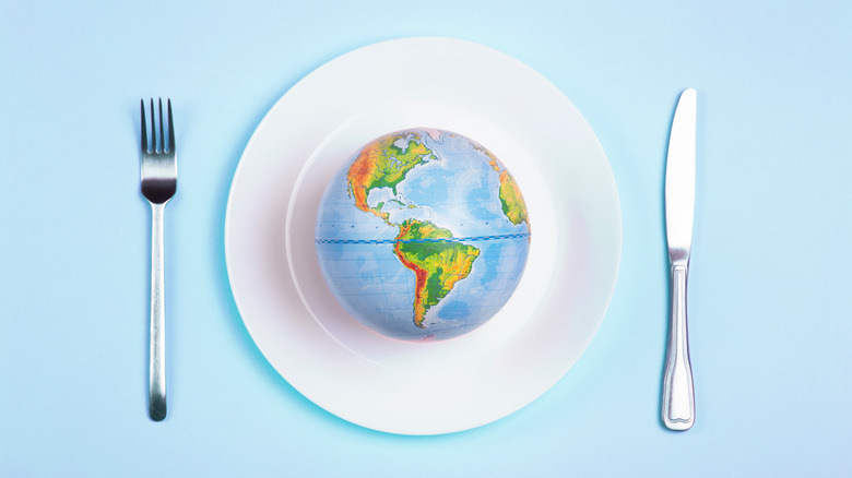 Globe on a plate