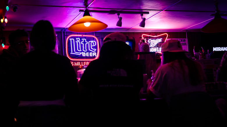 Interior of a dive bar