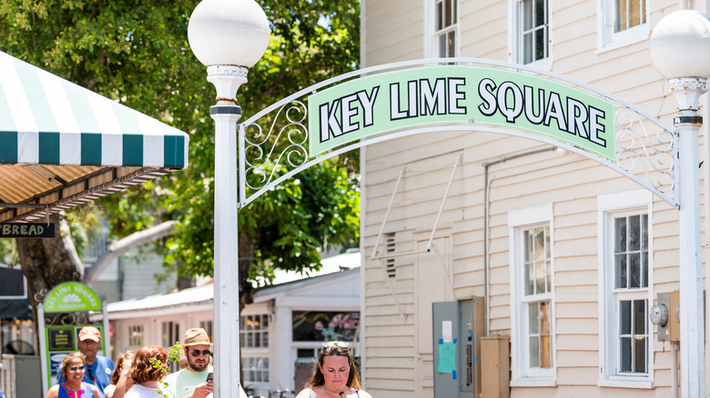 Sign for "Key Lime Square"