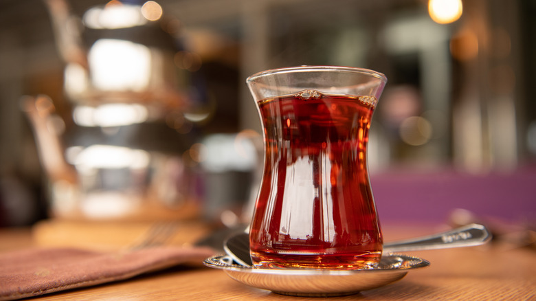 Turkish tea in a glass