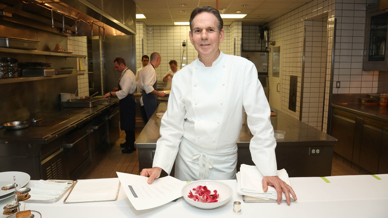 Chef Thomas Keller in kitchen