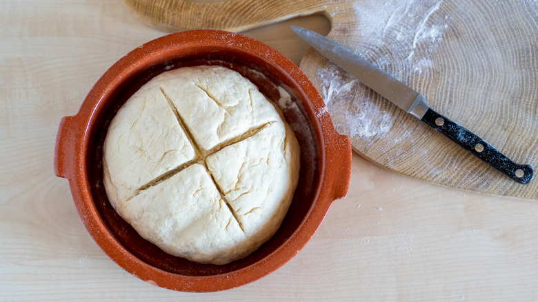 Irish soda bread with cross