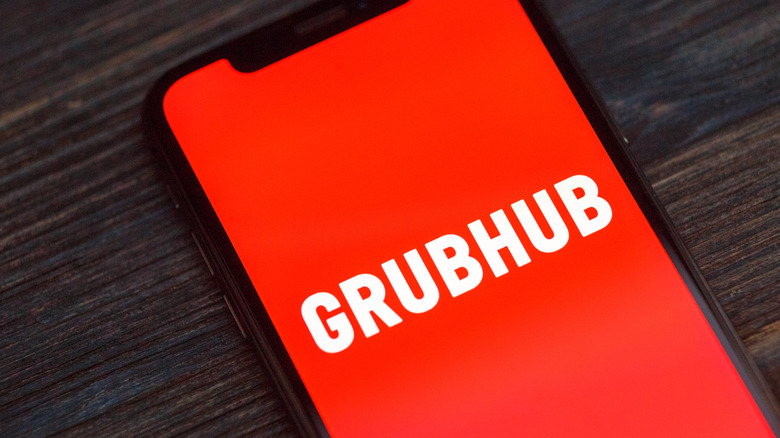 Grubhub logo on smartphone