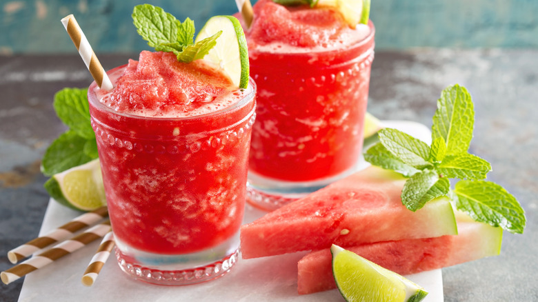 watermelon slushy cocktail