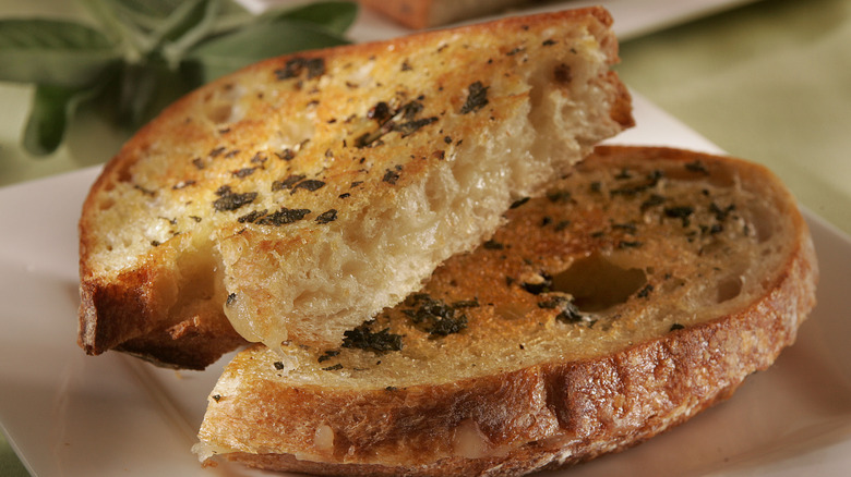 grilled cheese with herbs