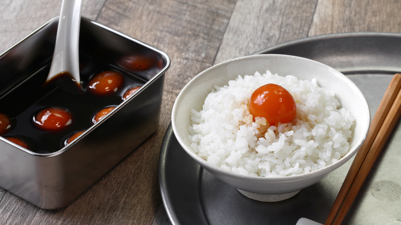 soy sauce marinated egg yolks 