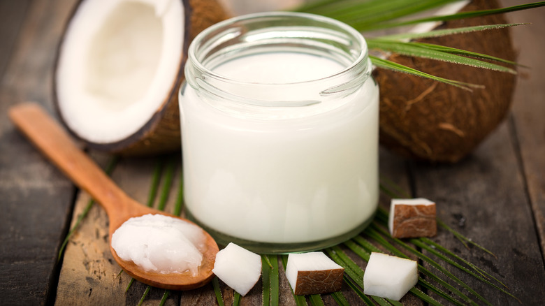 coconut oil in a jar