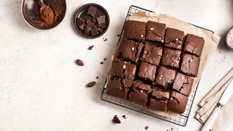 Why You Should Always Bake Brownies In An Aluminum Pan