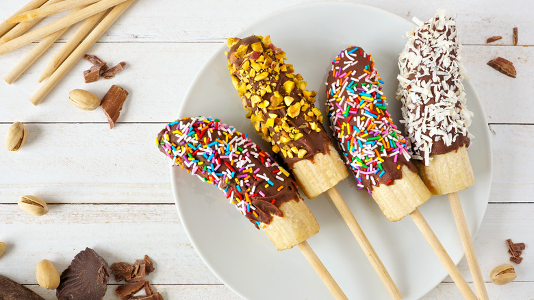 dipped frozen bananas on stick