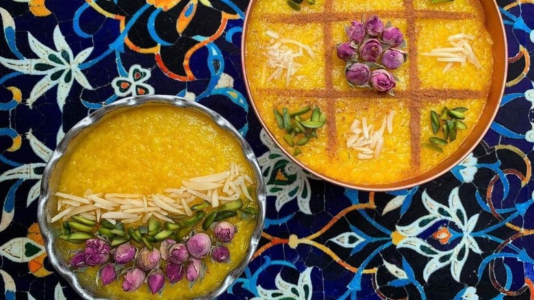 Persian saffron pudding