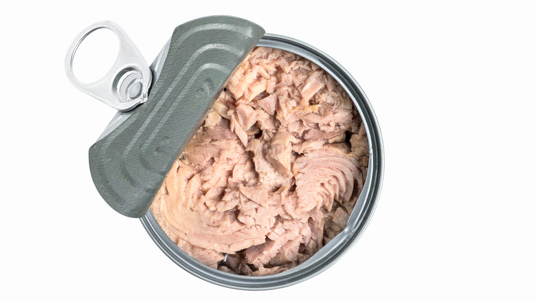 open can of tuna