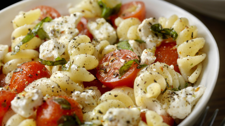 pasta salad in a bowl