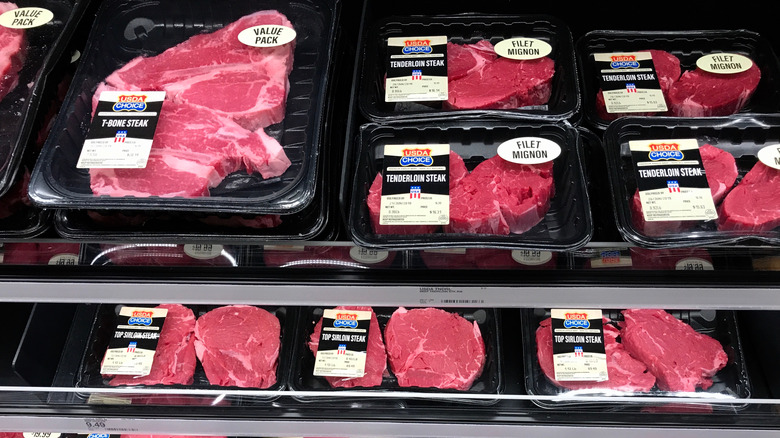 Target meat department steaks