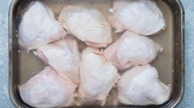 chicken thighs in brine