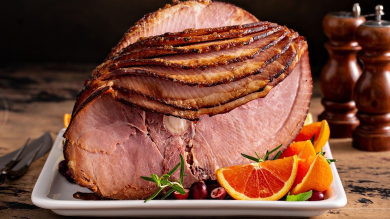 honey-glazed spiral-cut ham