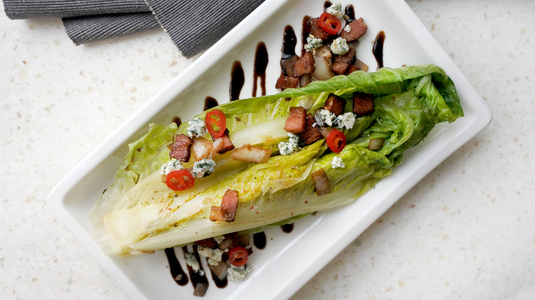 Grilled romaine salad