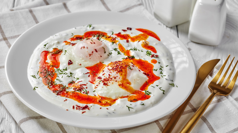 Turkish eggs with aleppo pepper