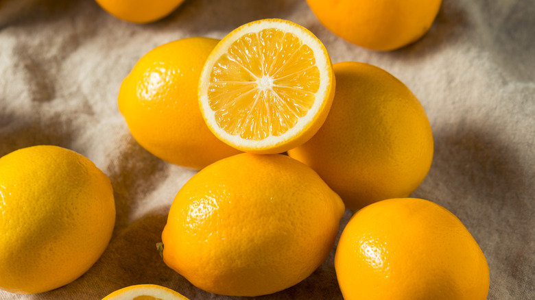 sliced meyer lemons