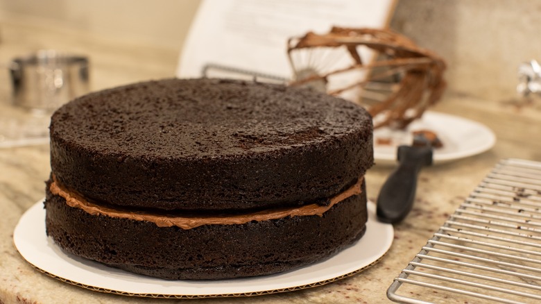 Two level chocolate cake