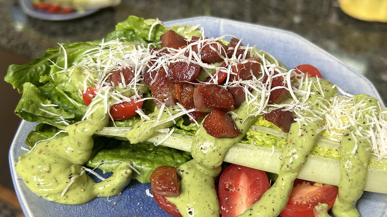 Green Goddess romaine salad